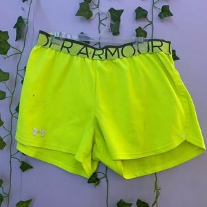 underarmour neon shorts